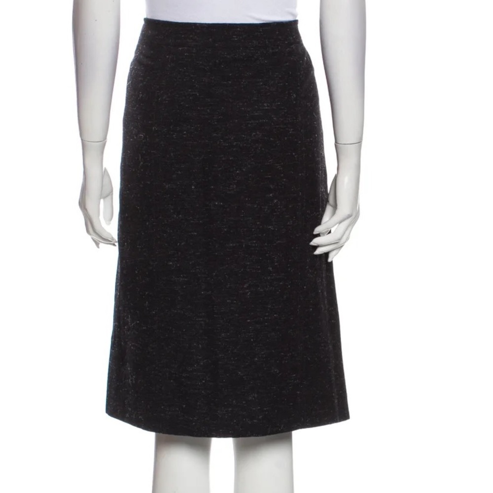 Luciano Barbera wool blend knee length Skirt front slit‎ - Picture 2 of 12